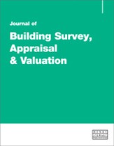 cover image, Journal of Building Survey, Appraisal & Valuation