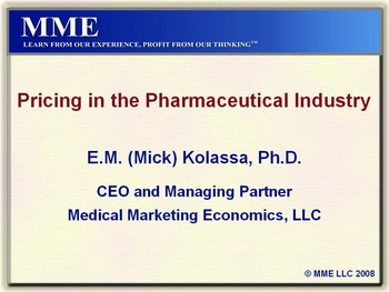 Pricing in the pharmaceutical industry | HSTalks