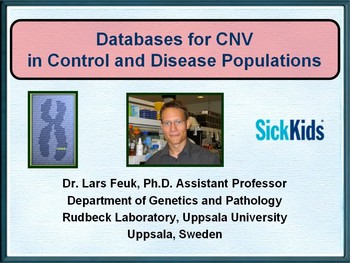 Databases for CNV in control and disease populations | HSTalks