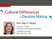 Cultural differences in decision making
