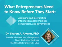 What entrepreneurs need to know before they start: acquiring and interpreting information about markets, competitors, and government