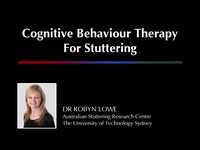 Cognitive behavior therapy for stuttering