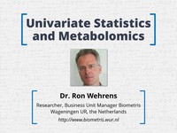 Univariate statistics and metabolomics