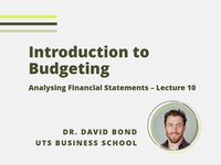 Introduction to budgeting