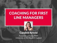 Coaching for first line managers