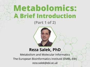 Metabolomics: a brief introduction 1 | HSTalks