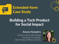 Building a tech product for social impact