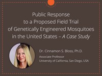 Public response to a proposed field trial of genetically engineered mosquitoes in the United States