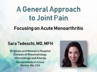 A general approach to joint pain focusing on acute monoarthritis