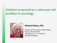 Solution proposed to a 2000 year old problem in oncology