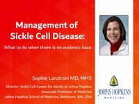 Management of sickle cell disease: what to do when there is no evidence base