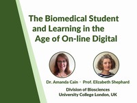 The biomedical student and learning in the age of on-line digital
