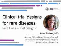 Clinical trial designs for rare diseases 1: trial designs