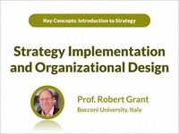 Strategy implementation and organizational design