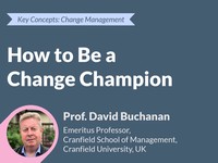 How to be a change champion