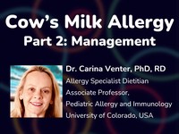 Cow's milk allergy: management