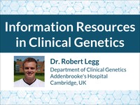 Information resources in clinical genetics