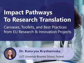 Impact pathways to research translation: canvases, toolkits and best ...